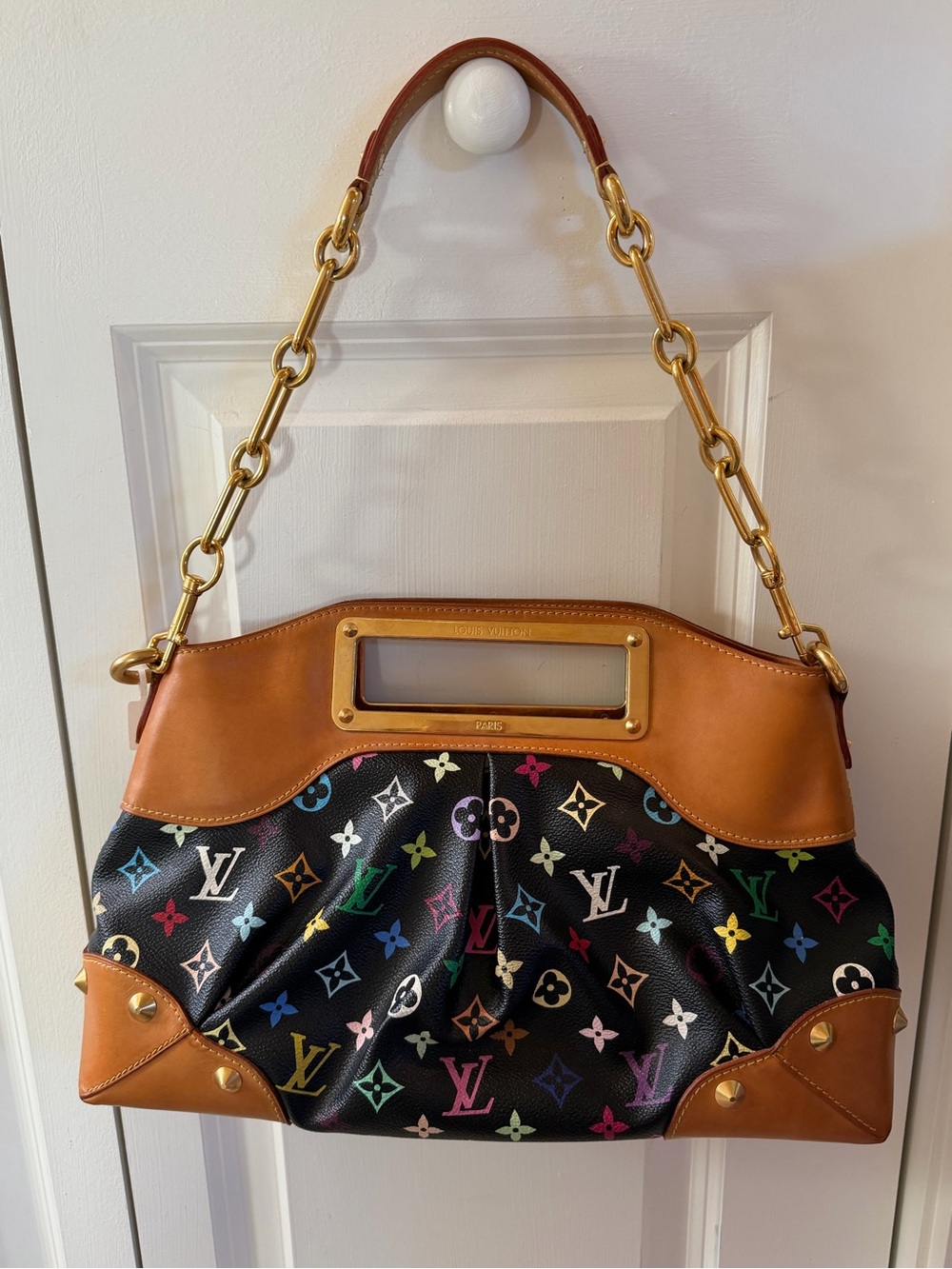 Louis Vuitton Judy MM Bag Multicolor Black/ Noir Takashi Murakami